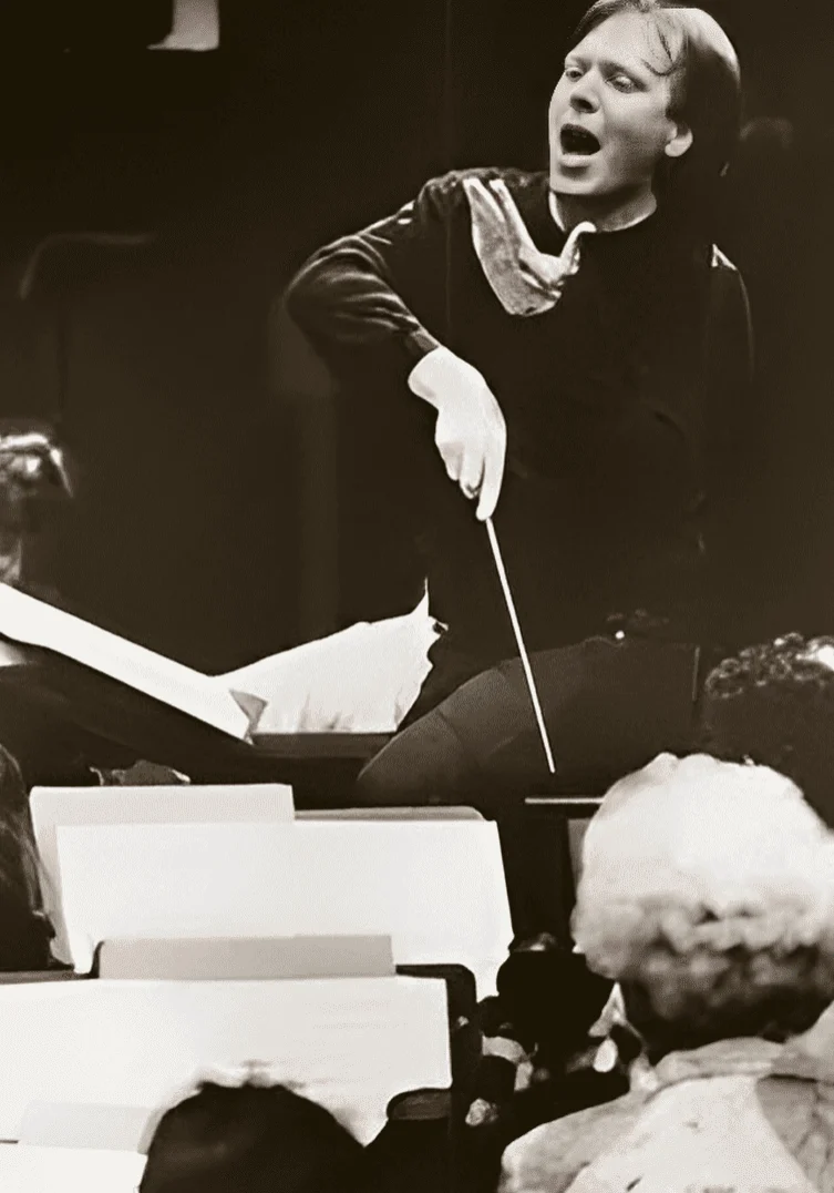 Rehearsal of Beethoven’s 9th Symphony at Zellerbach Auditorium in Berkeley, 1991
