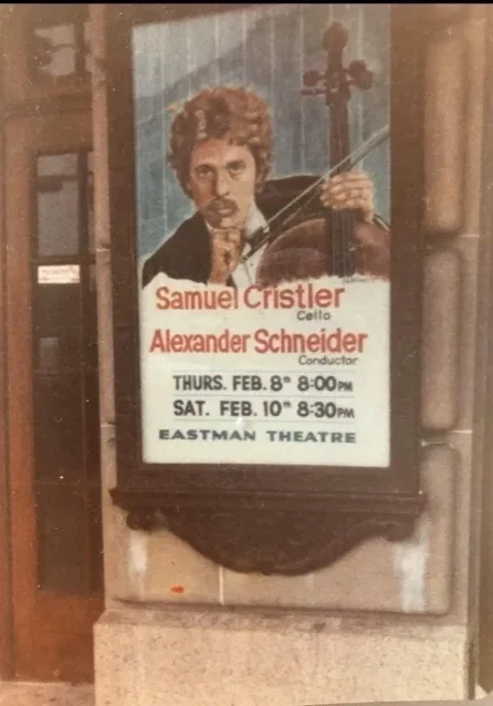 1978 performances at the Eastman Theater of the Haydn C-Major Cello Concerto —  listen to it at “Recordings"